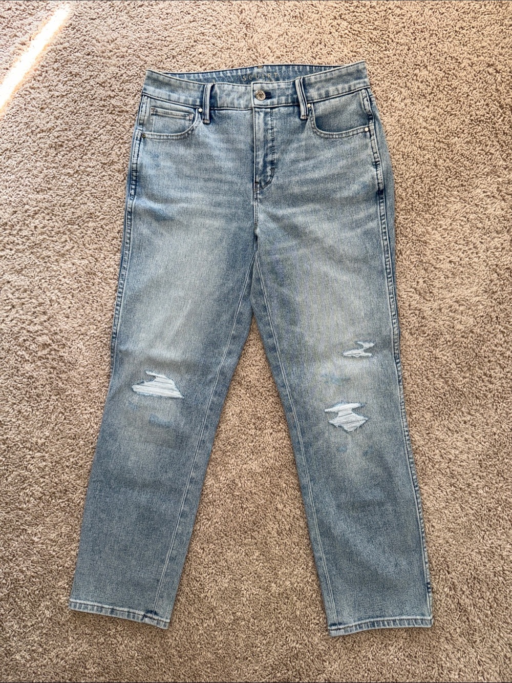 White House Black Market The Sculpt Straight Crop Boyfriend Jeans